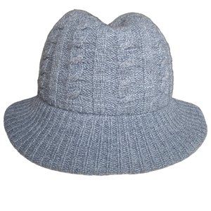 Aris Vintage Structured Cable Knit Sweater Classic Fedora Bucket Style Hat